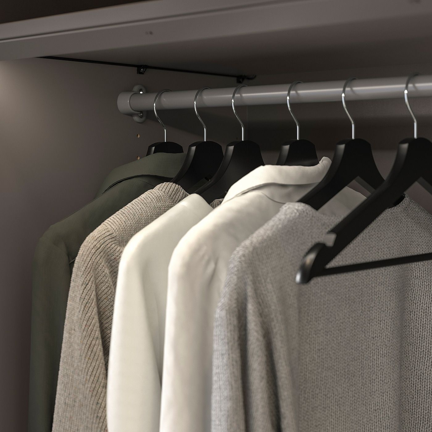 Komplement Clothes Rail, Dark Grey, 100 Cm – Ikea With Regard To Wardrobes With Hanging Rod (View 13 of 15)
