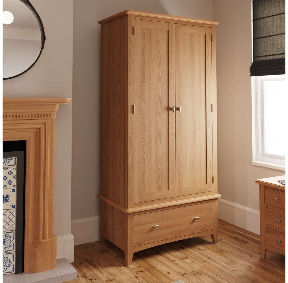 Langbridge Bedroom Gents Wardrobe – Furniture From Readers Interiors Uk For Double Rail Oak Wardrobes (View 14 of 15)