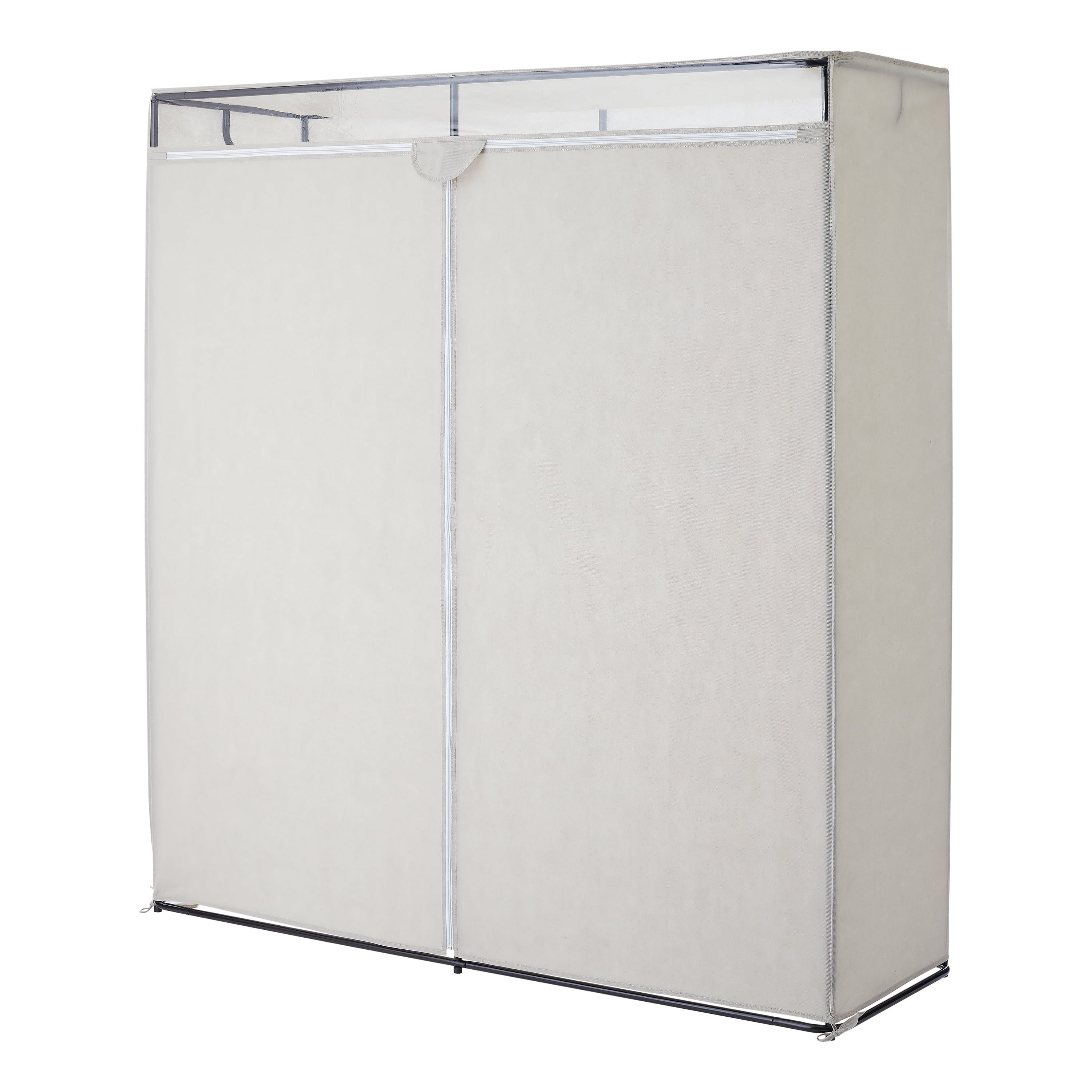 Mainstays Single Tier Zippered Extra Wide Clothes Closet, 60", Grey Pumice  – Walmart Pertaining To Single Tier Zippered Wardrobes (Photo 1 of 15)