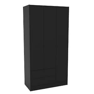 Manhattan Comfort Mulberry Brown Open Double Hanging Wardrobe Armoire (81.3  In. H X 35.98 In. W X 21.65 In (View 14 of 15)