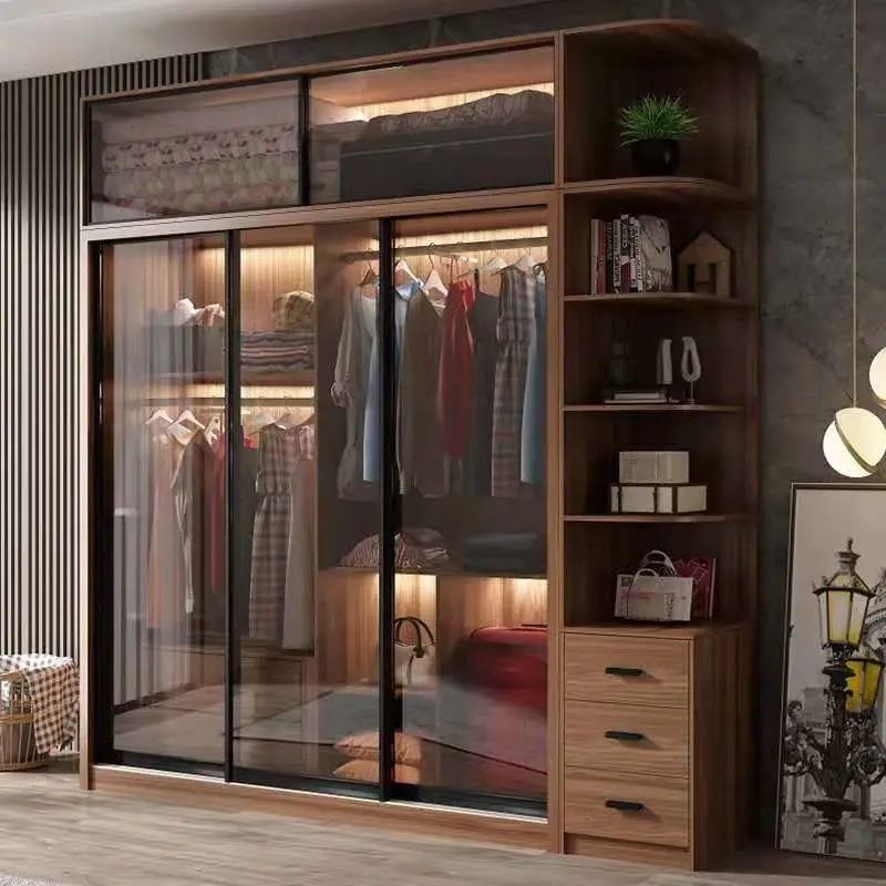 Medium Sized With Modern Glass Sliding Door Wardrobe – China Wardrobe,  Modern Wardrobe | Made In China With Regard To Medium Size Wardrobes (View 11 of 15)
