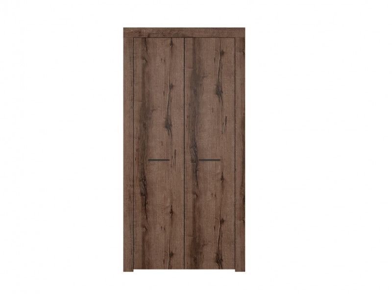 Modern Free Standing Two Door Wardrobe Double Hanging Rail Dark Oak |  Impact Furniture With Regard To Double Rail Oak Wardrobes (View 5 of 15)