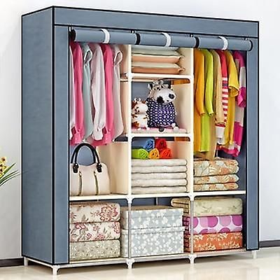 Non Woven Fold Portable Storage Furniture, Quarter Wardrobe Cabinet Bedroom  | Fruugo It With Regard To Mobile Wardrobe Cabinets (View 7 of 15)