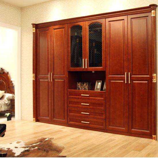 Oppein Elegant Red Cherry Solid Wood Wardrobe (yg21223) – China Wardrobe,  Bedroom Furniture | Made In China Within Wardrobes In Cherry (View 5 of 15)