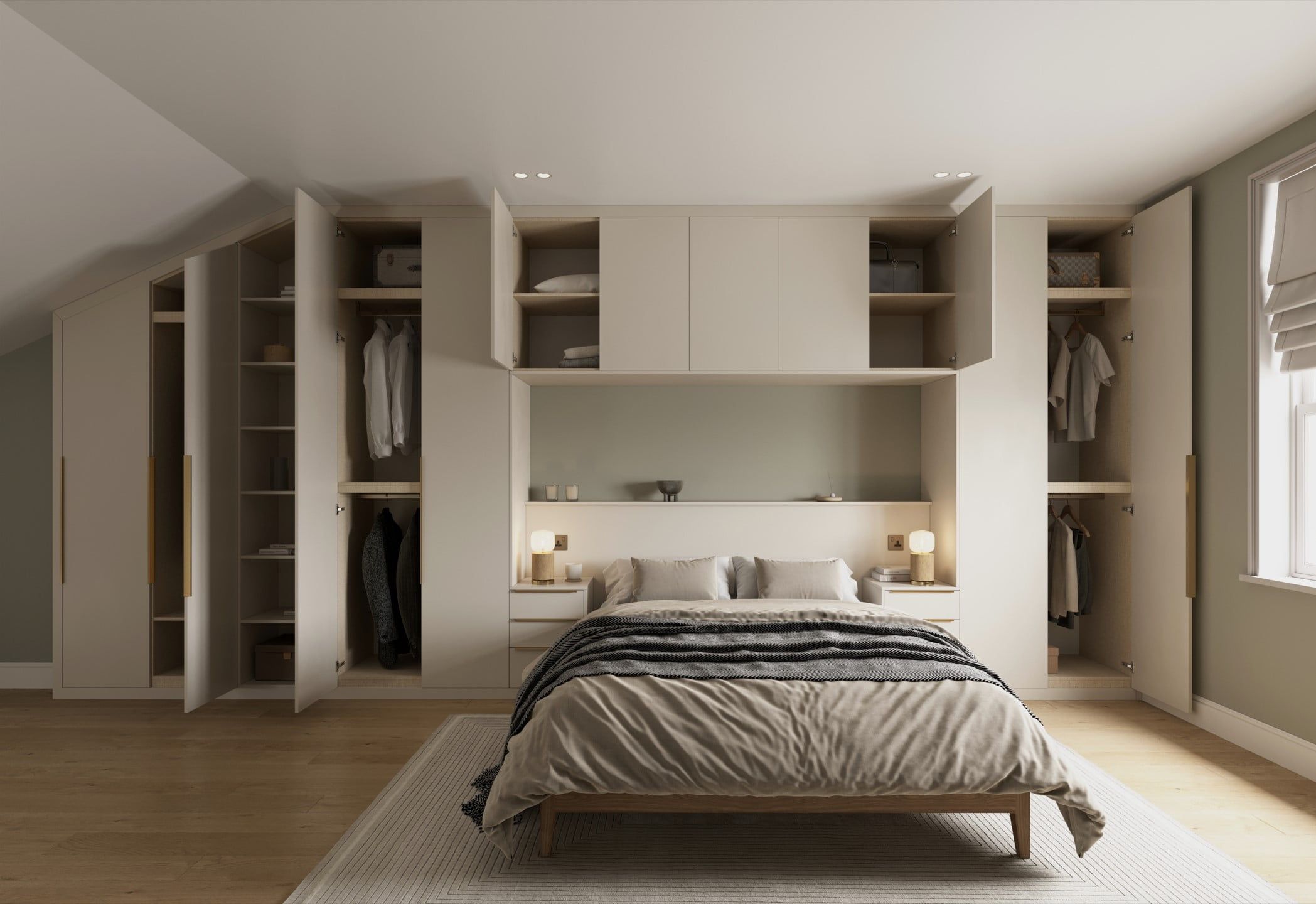 Overbed Fitted Wardrobes And Storage Units, Bespoke Overhead Storage Within Overbed Wardrobes (Photo 5 of 20)