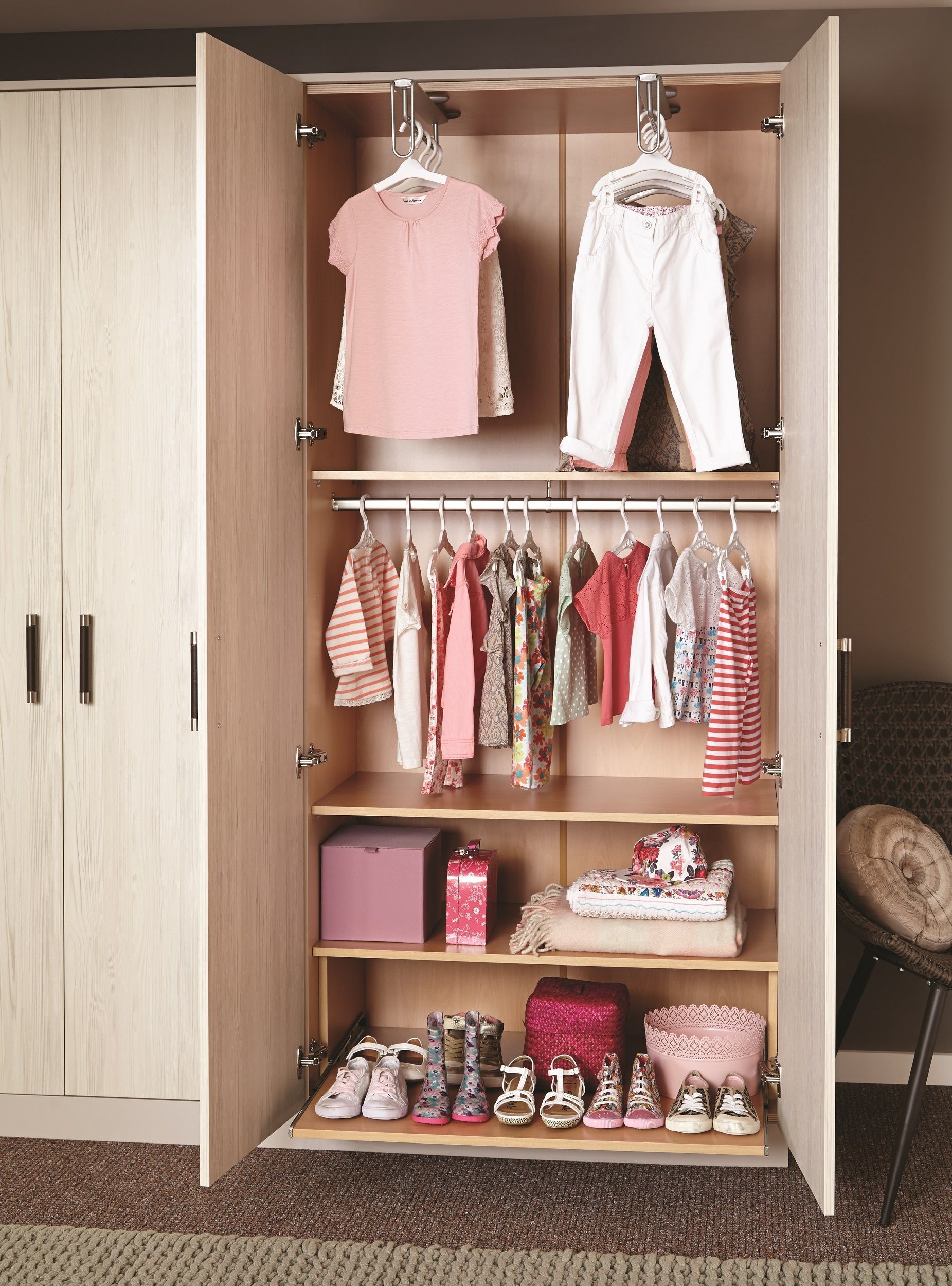 Featured Photo of 15 Photos Double Rail Childrens Wardrobes
