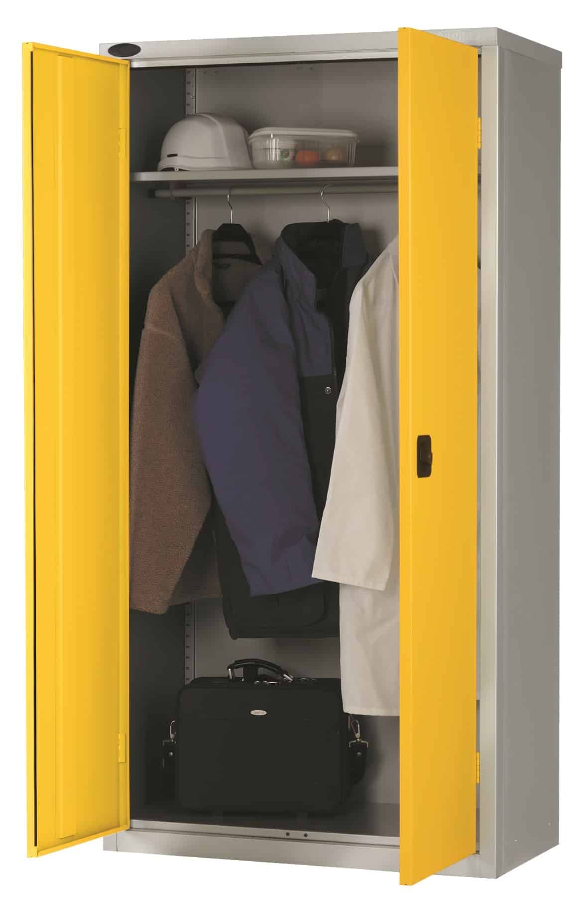 Probe Office Cupboard Wardrobe With Single Shelf &hanging Rail Intended For Double Rail Single Wardrobes (View 11 of 15)
