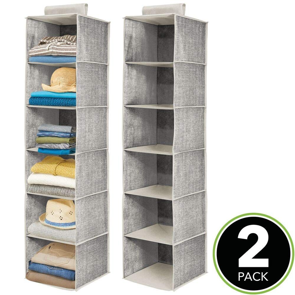 Source 6 Shelf Non Woven Clothes Hanging Closet Organizer On M (View 14 of 15)
