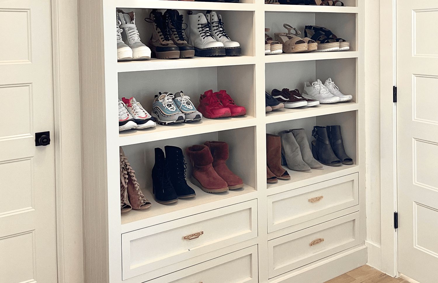 Space Of The Week: Diy Floor To Ceiling Shoe Storage Wall With Wardrobe Shoe Storages (View 3 of 15)