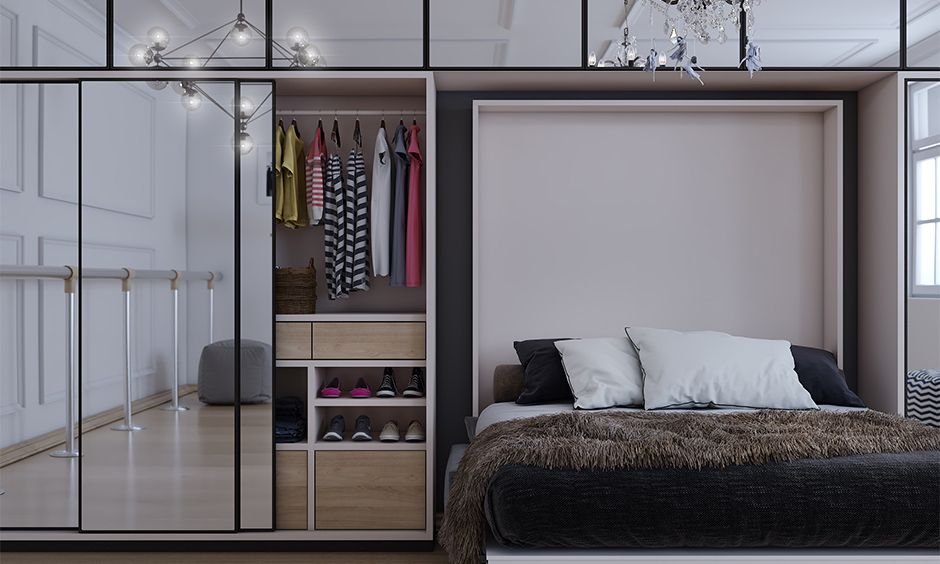 Space Saving Wardrobe Ideas For Small Rooms | Designcafe Within Space Saving Wardrobes (View 4 of 15)