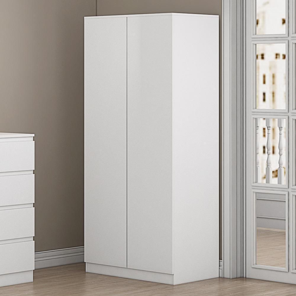 Tall White Double Door Wardrobe With Hanging Rail Modern Bedroom Furniture  5060559589628 | Ebay Intended For Tall Double Hanging Rail Wardrobes (Photo 5 of 15)