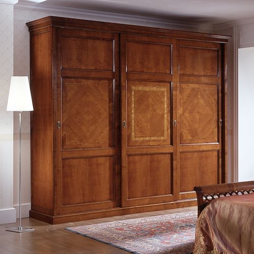 Traditional Wardrobe – D 707 – Moletta Mobili – Cherrywood / Sliding Door /  Mirrored For Traditional Wardrobes (Photo 13 of 15)