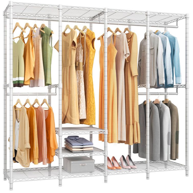 Vipek 76'' Freestanding Clothes Rack & Reviews | Wayfair Within Wire Garment Rack Wardrobes (Photo 12 of 15)