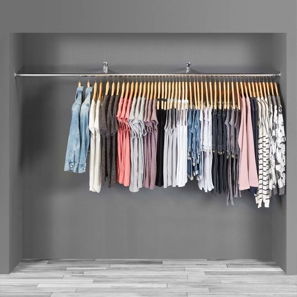 Featured Photo of The Best Double Wardrobe Hanging Rail and Supports