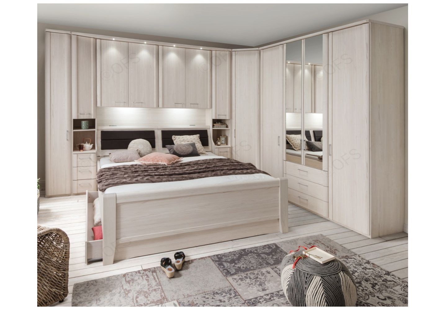 Wiemann Luxor4 | Luxor4 Wooden Overbed Unit Suggestion 1&2|  Onlinefurniturestore.co.uk For Overbed Wardrobes (Photo 4 of 20)