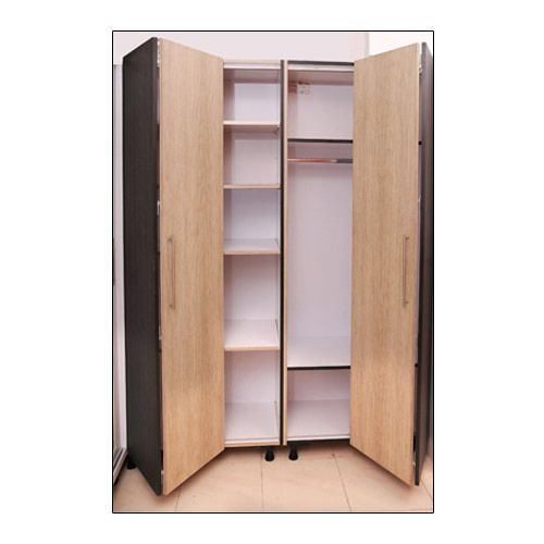 Wood Brown Folding Wardrobe With Folding Door Wardrobes (View 11 of 15)