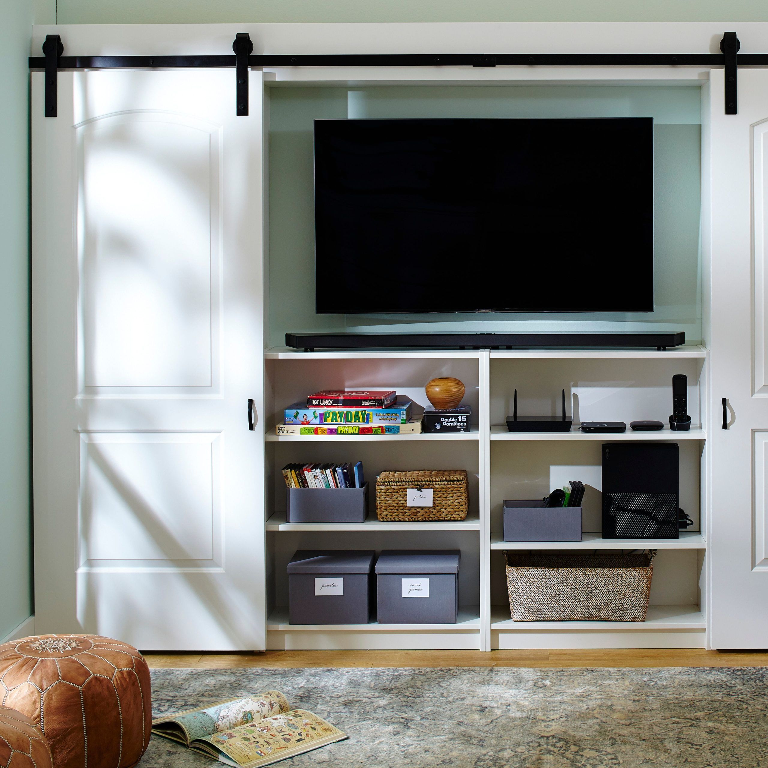 10 Clever Ways To Hide A Tv In Plain Sight In Dual Use Storage Cabinet Tv Stands (View 14 of 16)