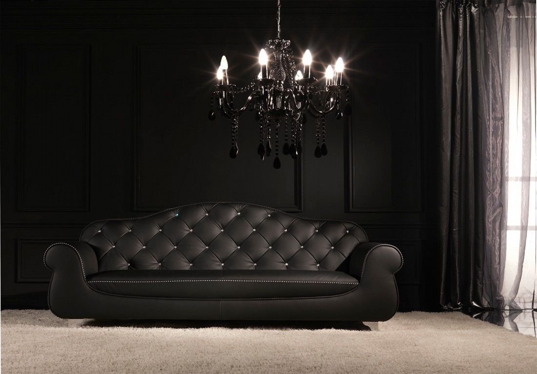 12 Bold And Dramatic Black Sofas For Your Living Room – A House In The Hills Intended For Sofas In Black (View 5 of 15)
