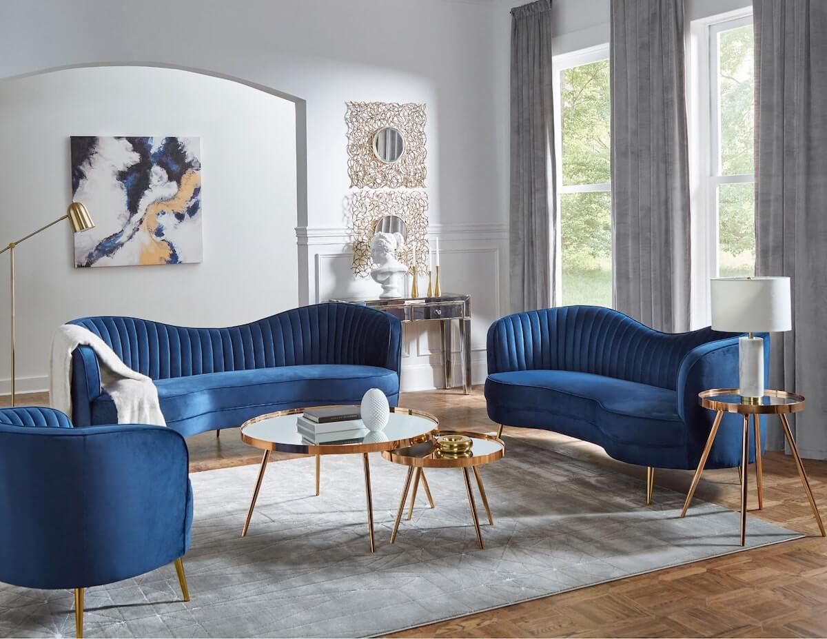 15 Inspiring Design Ideas For A Blue Sofa Living Room – Coas For Sofas In Blue (View 8 of 15)