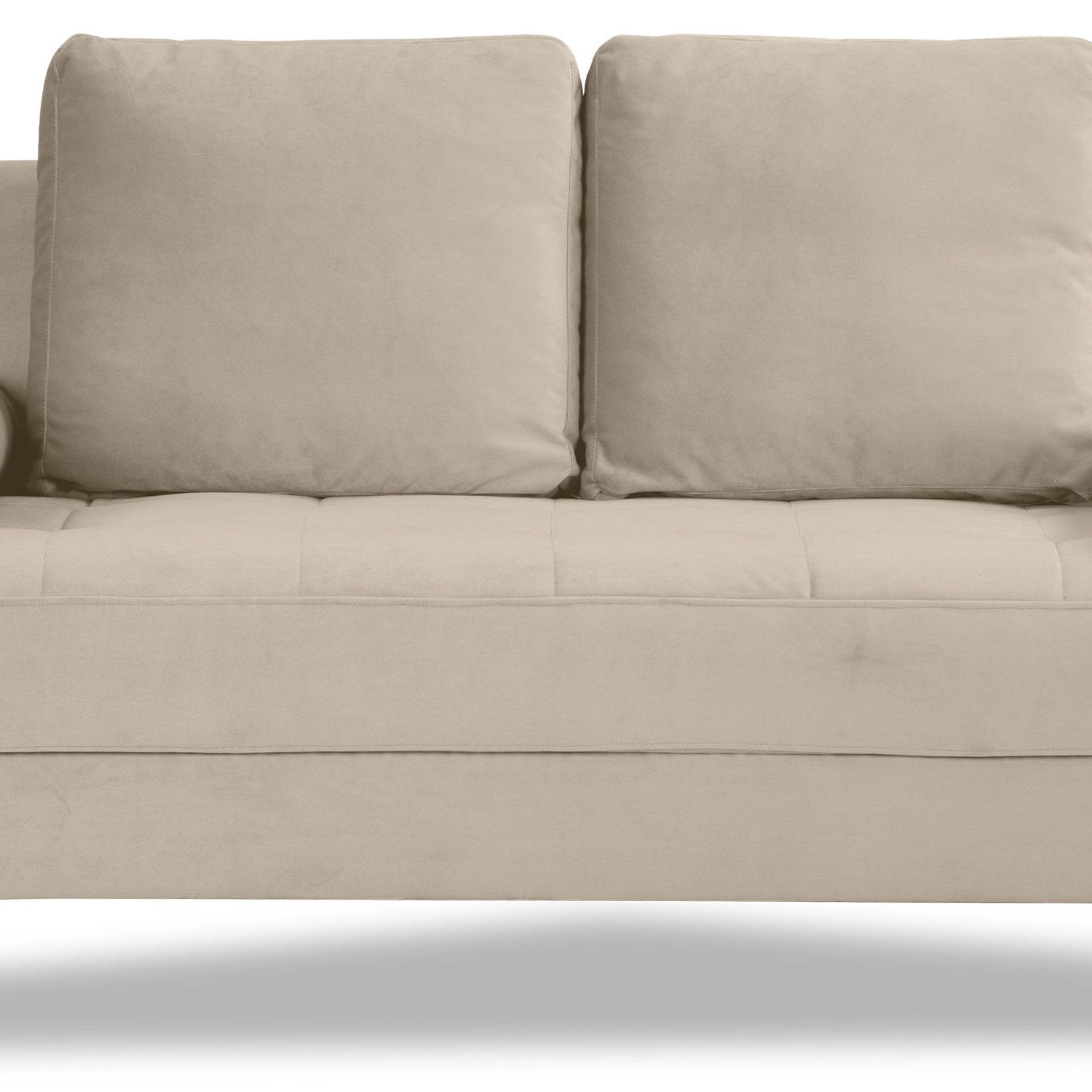 2 Seater Sofa – Lafayette Taupe Velvet & Black Metal – Midnight – Nv Gallery Regarding Black Velvet 2 Seater Sofa Beds (View 13 of 15)