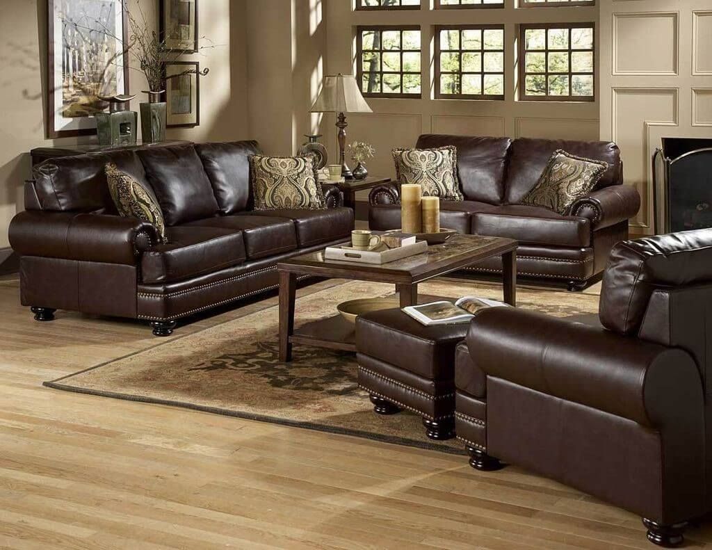20+ Best Dark Brown Leather Sofa Decorating Ideas And Designs [2023 ] |  Living Room Leather, Brown Leather Living Room Furniture, Leather Sofa Decor Inside Sofas In Chocolate Brown (Photo 8 of 15)