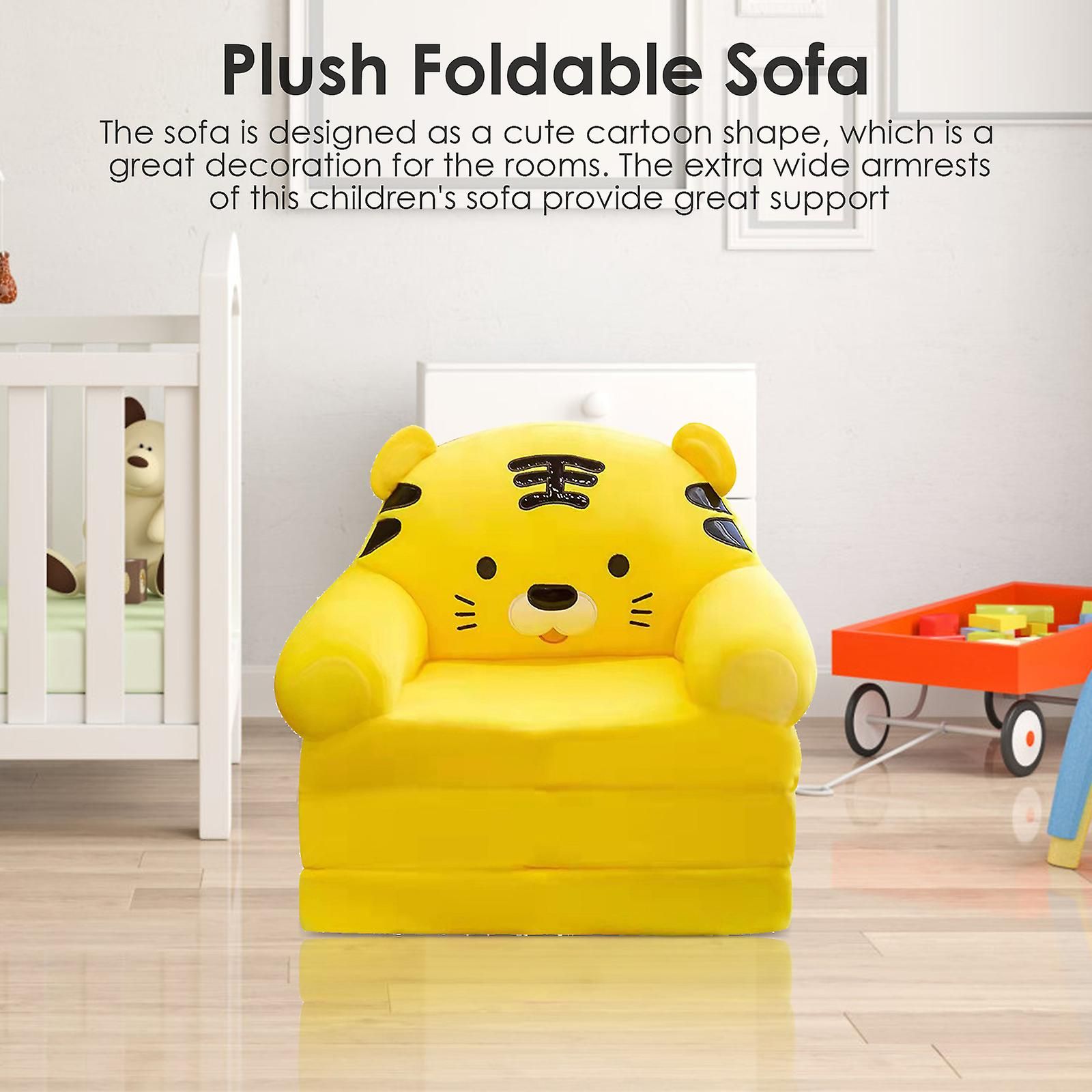 2023 New Plush Foldable Kids Sofa Cover Backrest Armchair 2 In 1 Foldable  Children Sofa Cute Cartoon Lazy Sofa Children Flip Open Sofa Bed For Living  | Fruugo No For 2 In 1 Foldable Children's Sofa Beds (Photo 2 of 15)