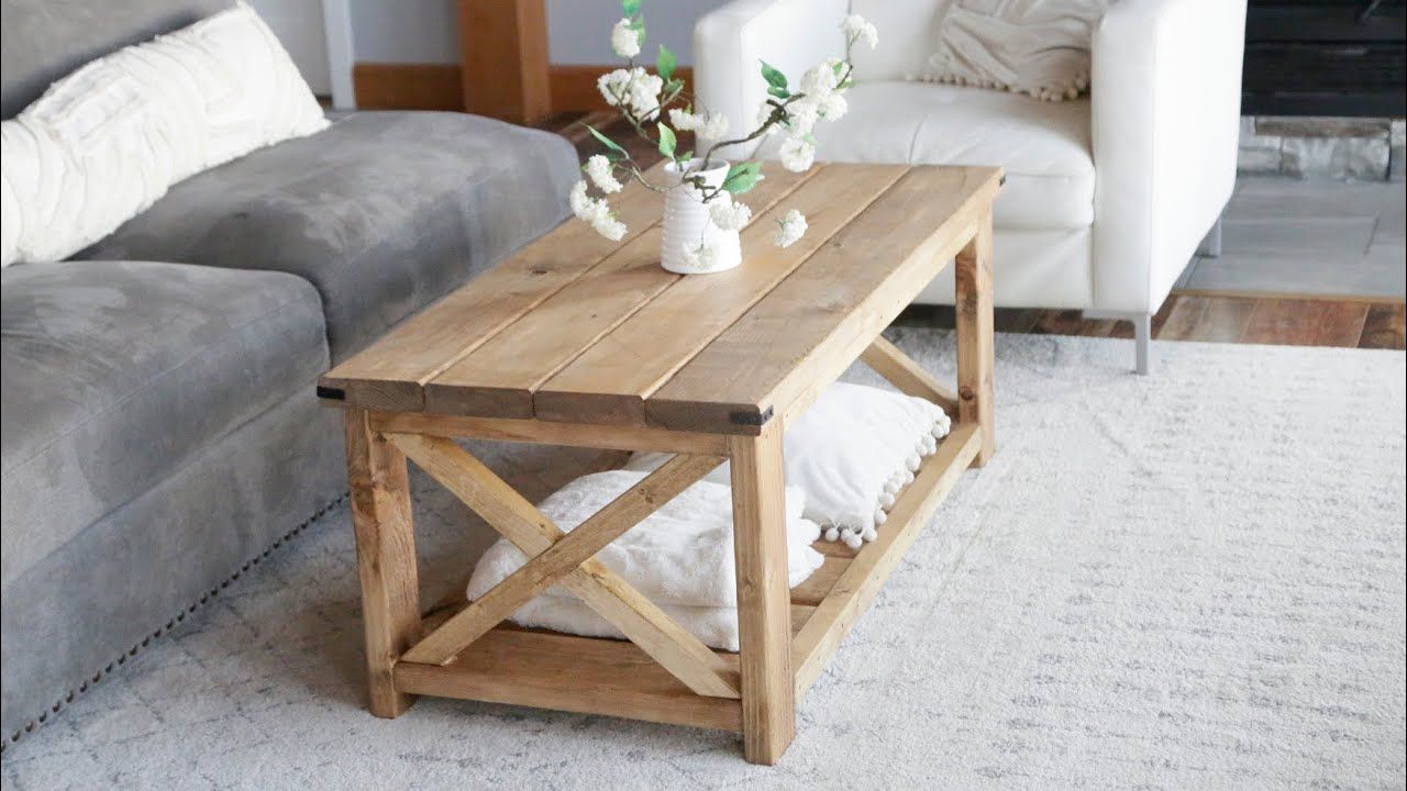 $40 Farmhouse Coffee Table – Easy To Build #anawhite – Youtube In Simple Design Coffee Tables (Photo 1 of 15)
