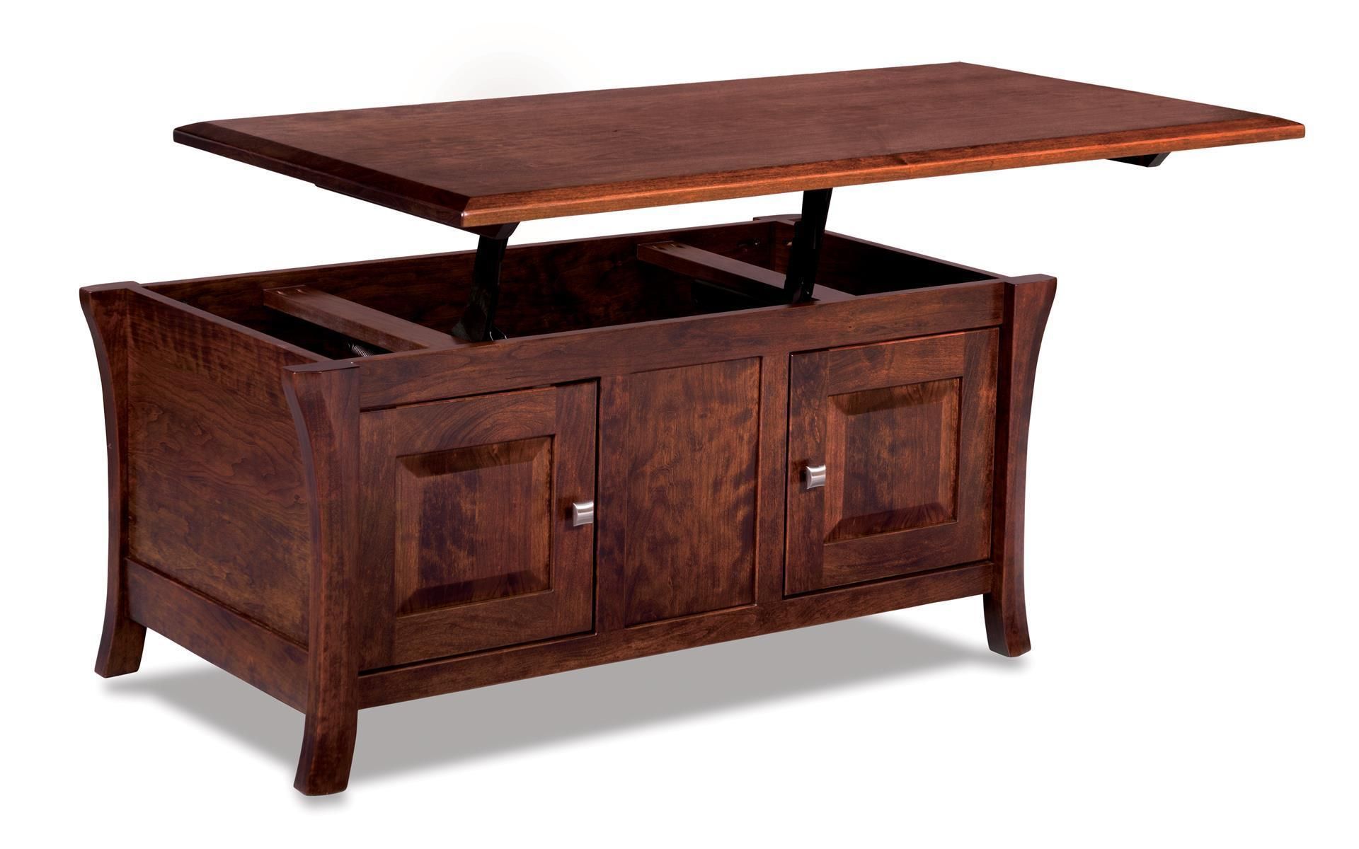 45" Lift Top Coffee Table Cabinet From Dutchcrafters Amish Furniture Pertaining To Wood Lift Top Coffee Tables (Photo 3 of 15)