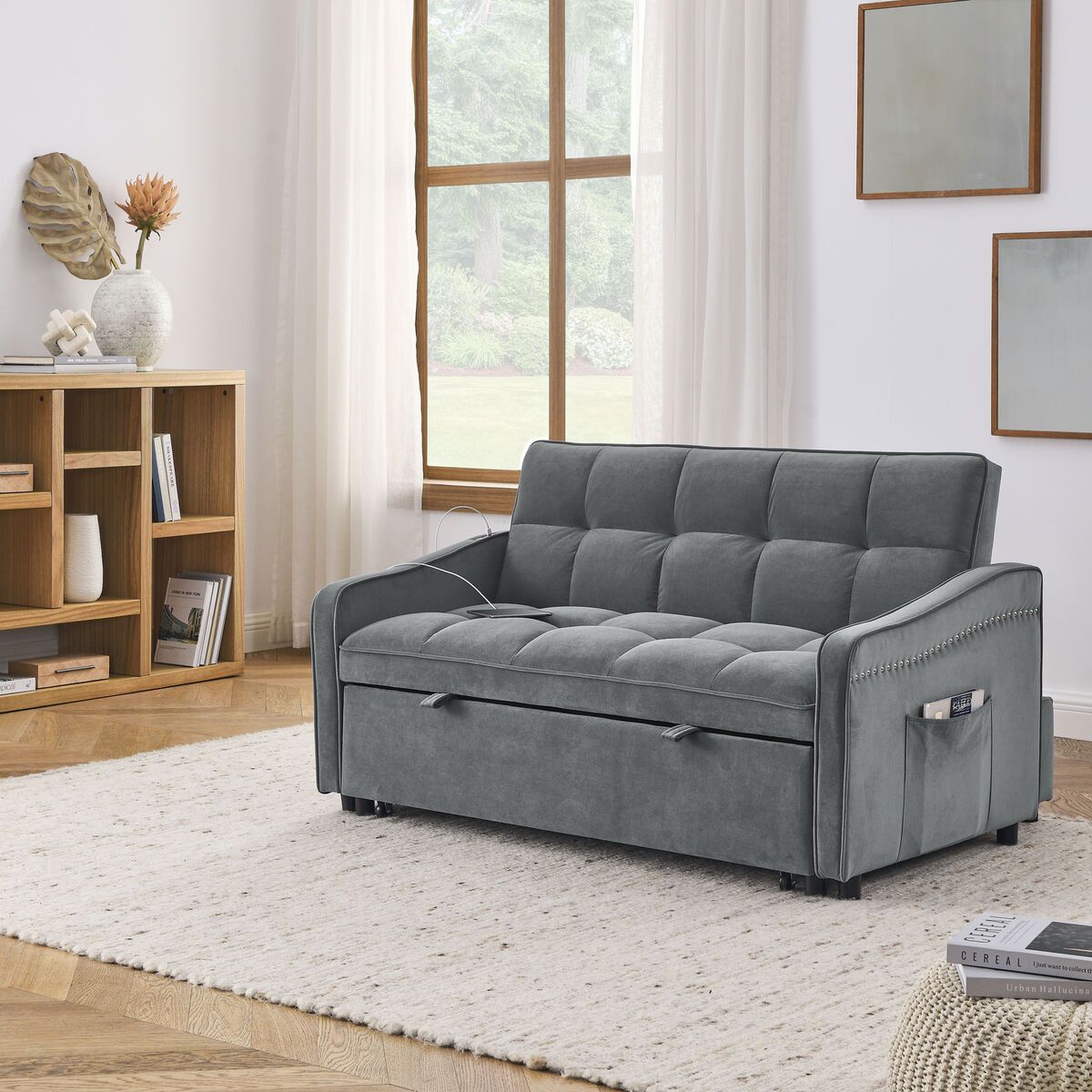 Featured Photo of 15 Collection of Convertible Gray Loveseat Sleepers