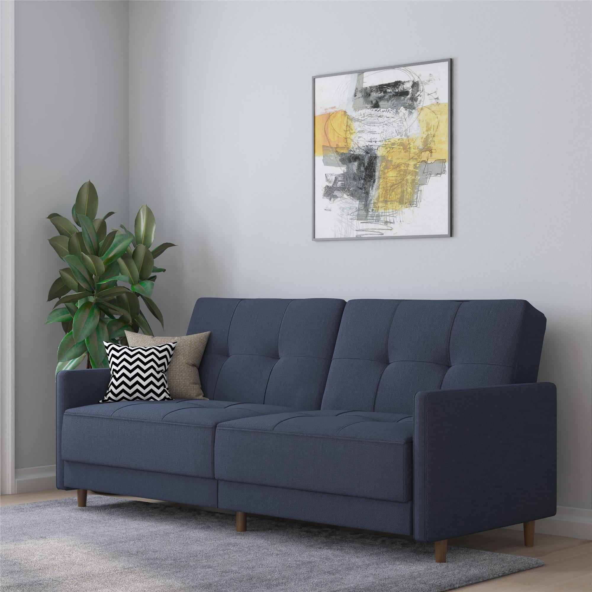 Featured Photo of 15 Inspirations Navy Linen Coil Sofas