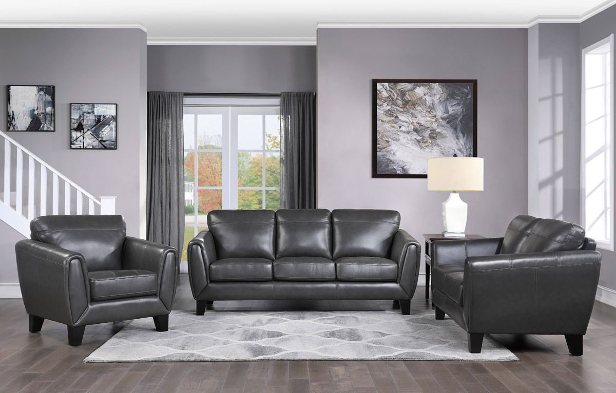Albany Dark Grey Top Grain Leather Sofa With Sofas In Dark Grey (Photo 8 of 15)