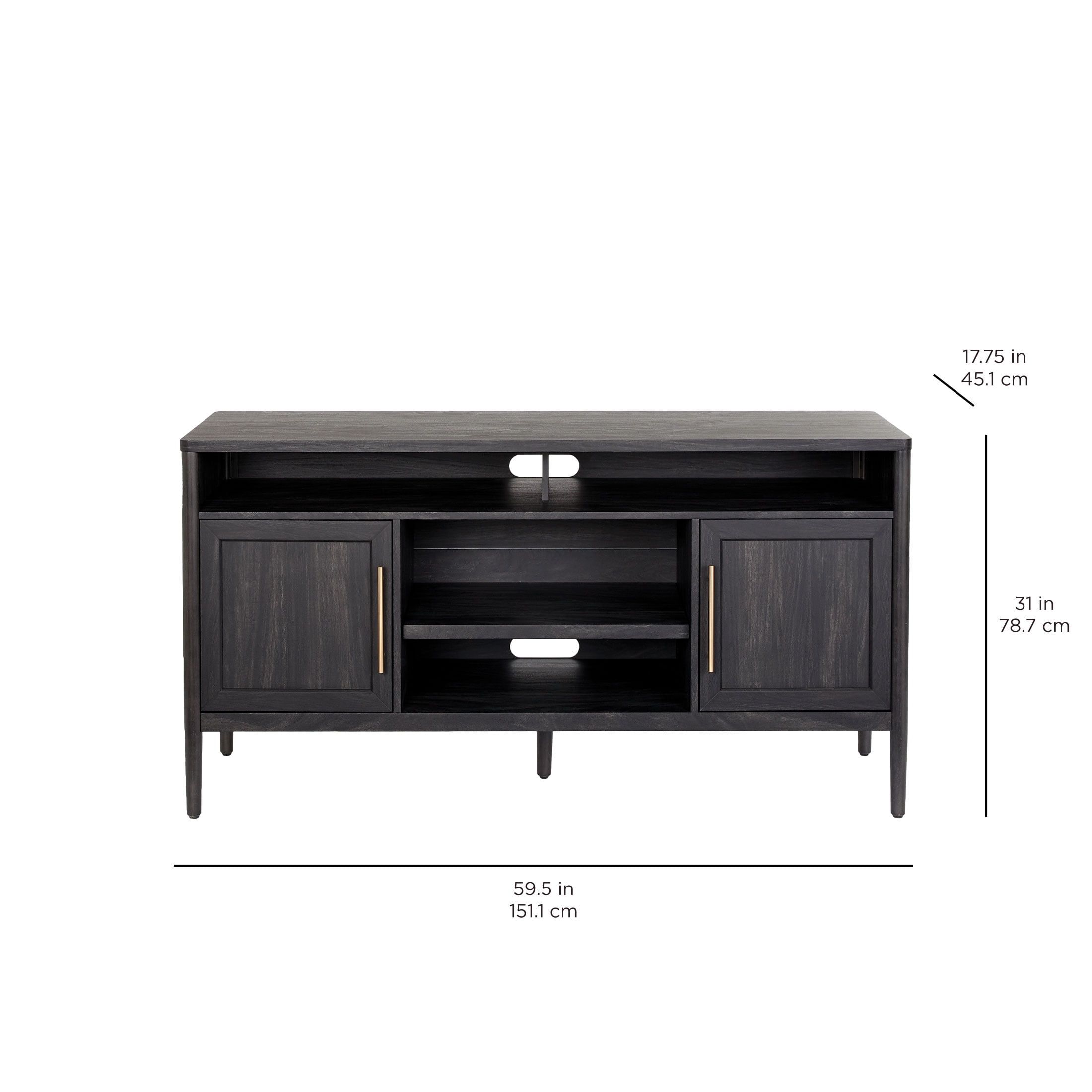 Better Homes & Gardens Oaklee Tv Stand For Tvs Up To 70”, Charcoal Finish –  Walmart Throughout Oaklee Tv Stands (View 2 of 15)