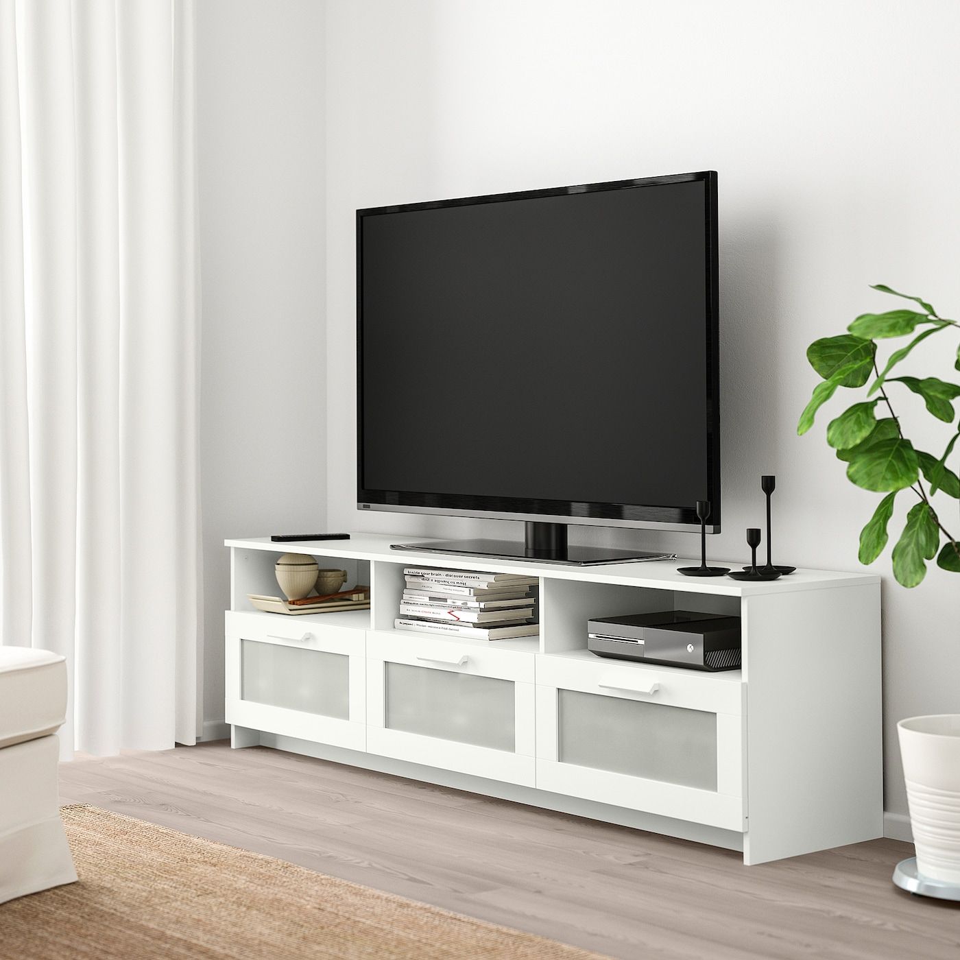 Brimnes Tv Unit, White, 70 7/8x16 1/8x20 7/8" – Ikea For White Tv Stands Entertainment Center (Photo 9 of 15)