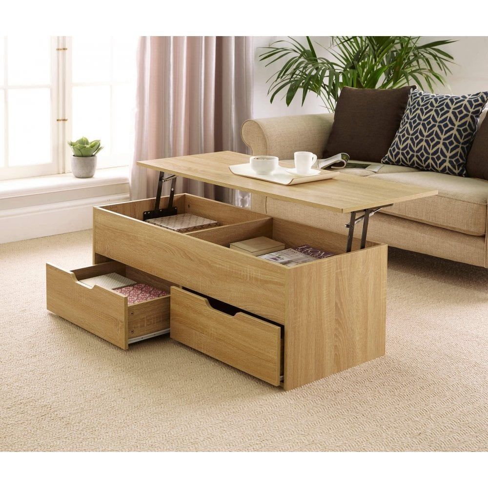 Bruges Lift Up Coffee Table With 2 Storage Drawers – Big Furniture Warehouse Pertaining To Lift Top Coffee Tables With Storage Drawers (View 10 of 15)
