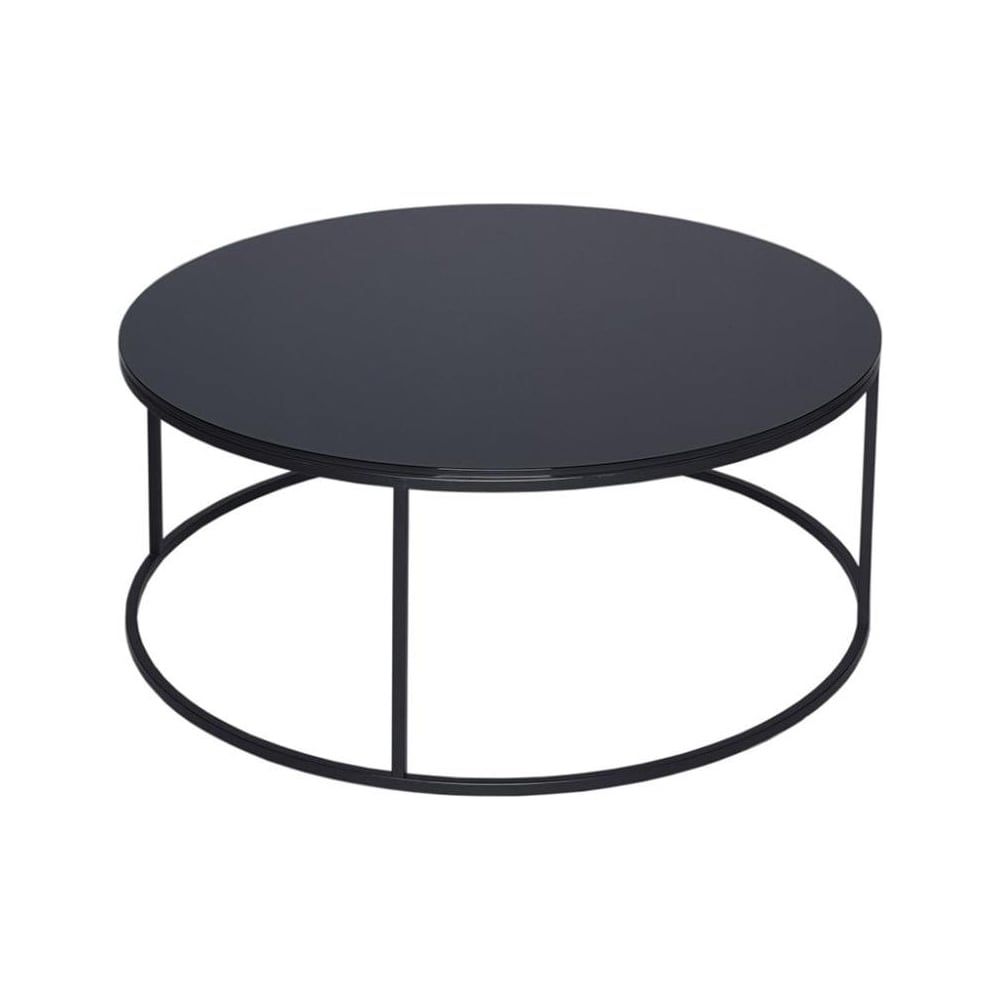 Buy Black Glass And Metal Circular Coffee Table From Fusion Living For Full Black Round Coffee Tables (View 13 of 15)