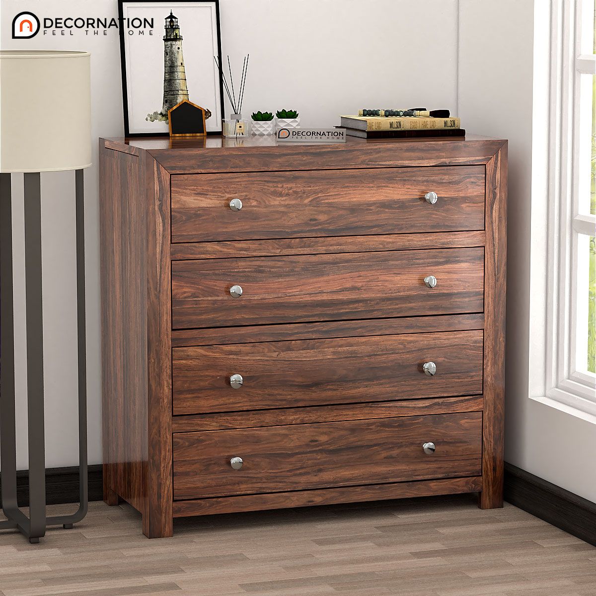 Caesar Wooden Drawer Storage Cabinet – Brown – Decornation With Regard To Wood Cabinet With Drawers (Photo 1 of 15)