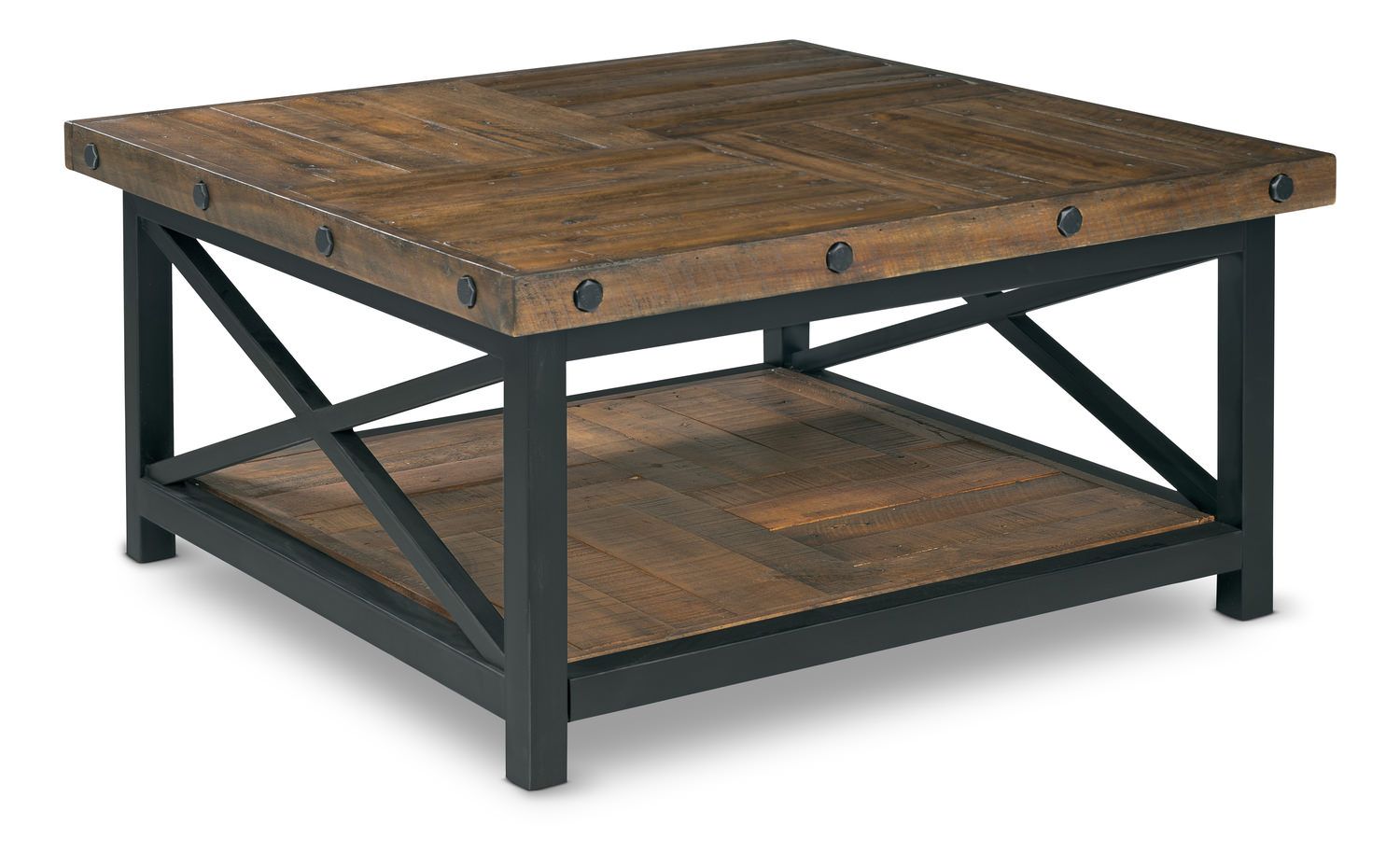 Carpenter Square Coffee Tableflexsteel | Hom Furniture Inside Transitional Square Coffee Tables (View 15 of 15)