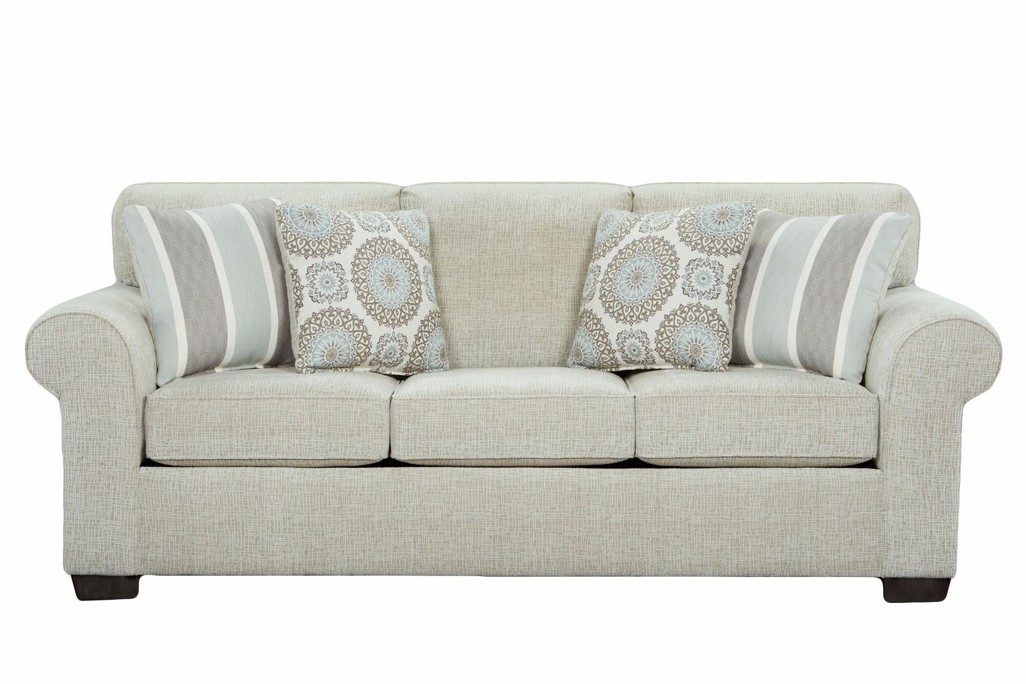 Charlton Home® Lansdale 88'' Upholstered Sofa & Reviews | Wayfair Intended For Sofas With Curved Arms (View 10 of 15)