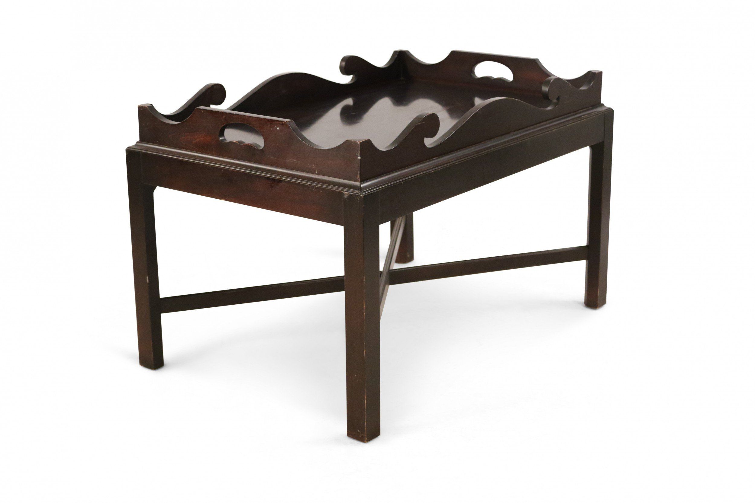 Contemporary Dark Wood Removable Tray Top Coffee Table Throughout Detachable Tray Coffee Tables (View 15 of 15)