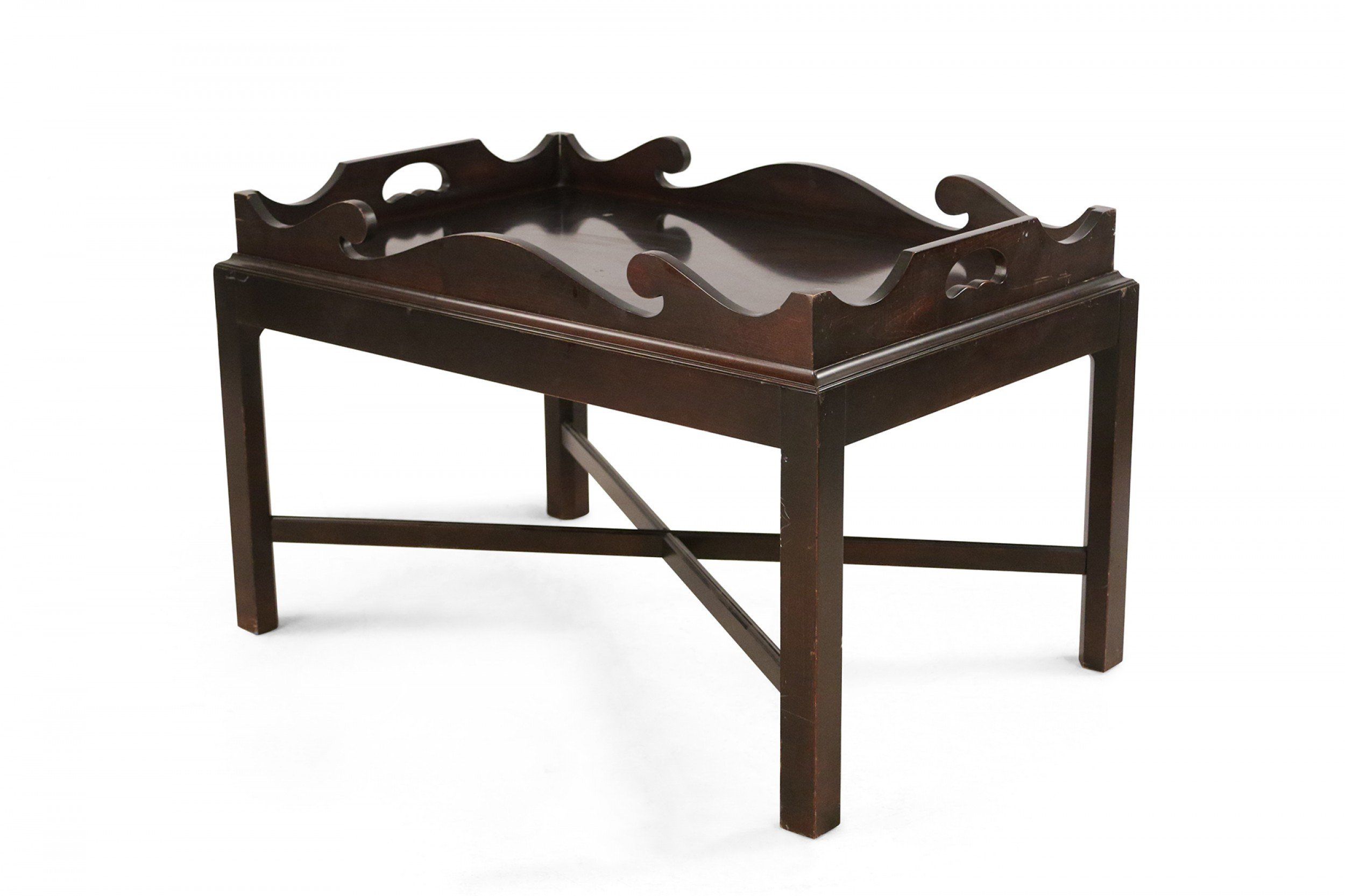 Contemporary Dark Wood Removable Tray Top Coffee Table Throughout Detachable Tray Coffee Tables (View 9 of 15)