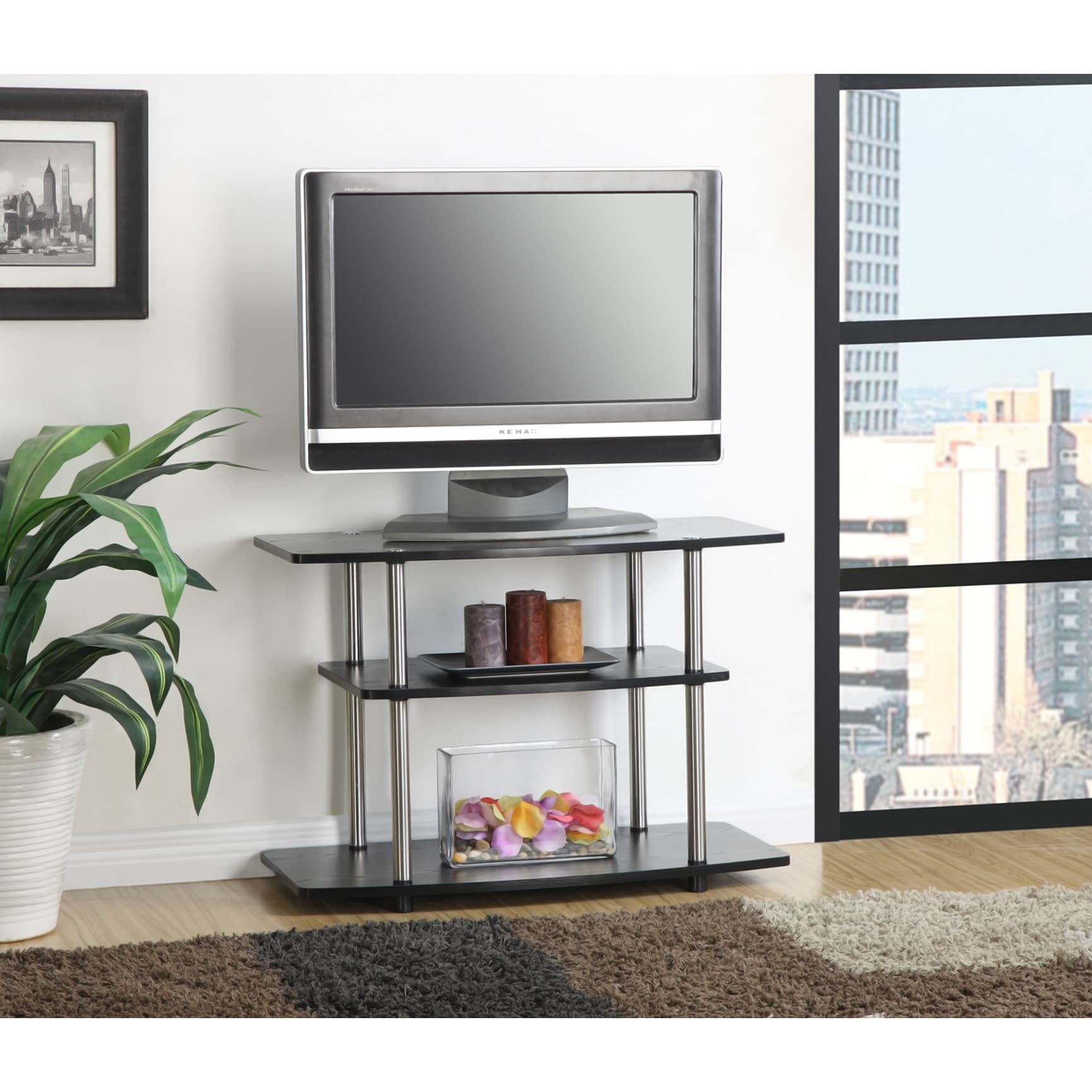 Convenience Concepts Designs2go No Tools 37 Inch 3 Tier Tv Stand – On Sale  – Bed Bath & Beyond – 20559116 With Regard To Tier Stands For Tvs (View 9 of 15)
