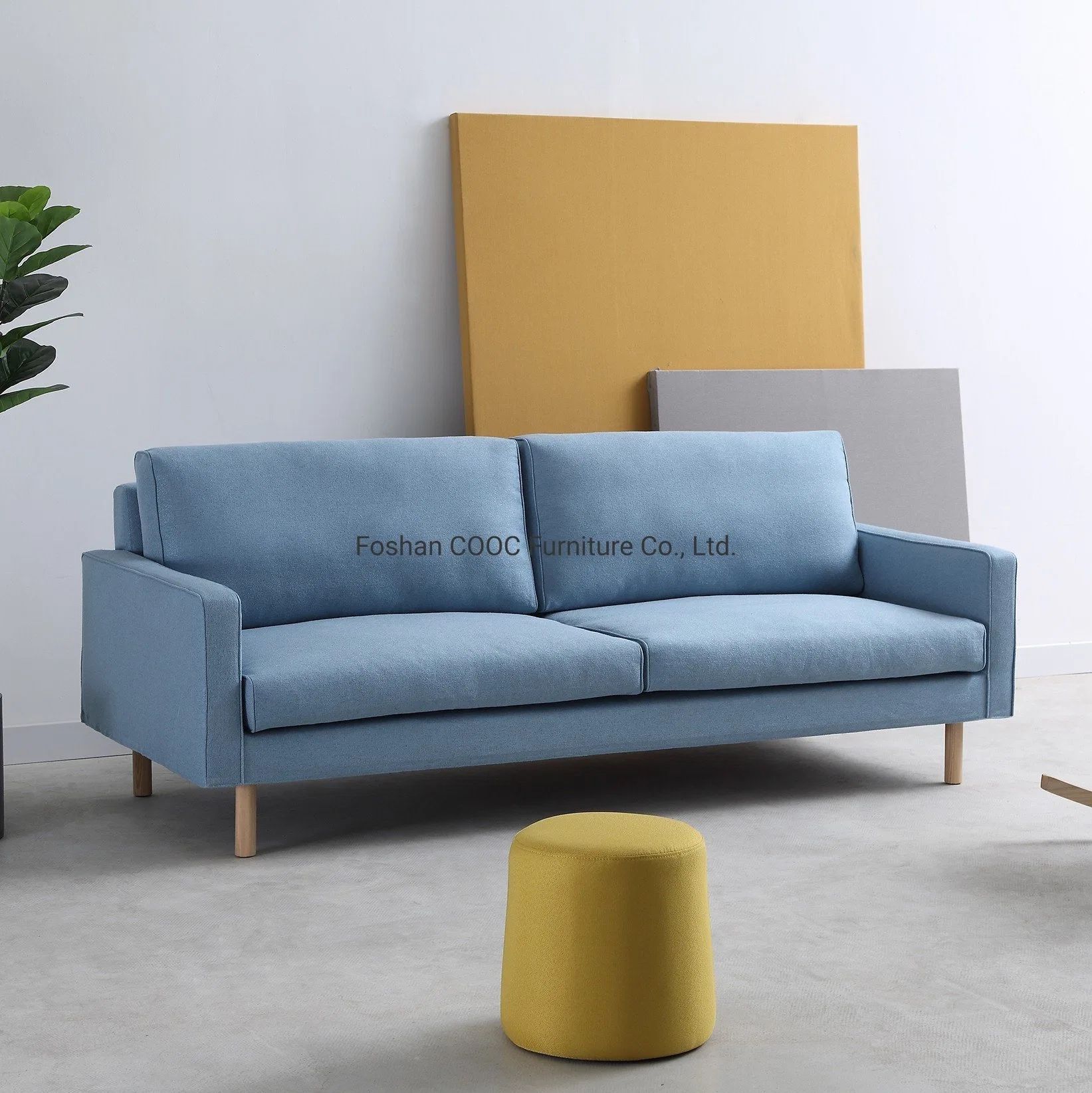 Cooc Best Chinese Wholesale Nordic Design Blue Linen Couches Sofa Set Modern  Fabric Sofa Apartment Living Room Home Furniture – China Sofa, Fabric Sofa  | Made In China Within Modern Blue Linen Sofas (View 9 of 15)
