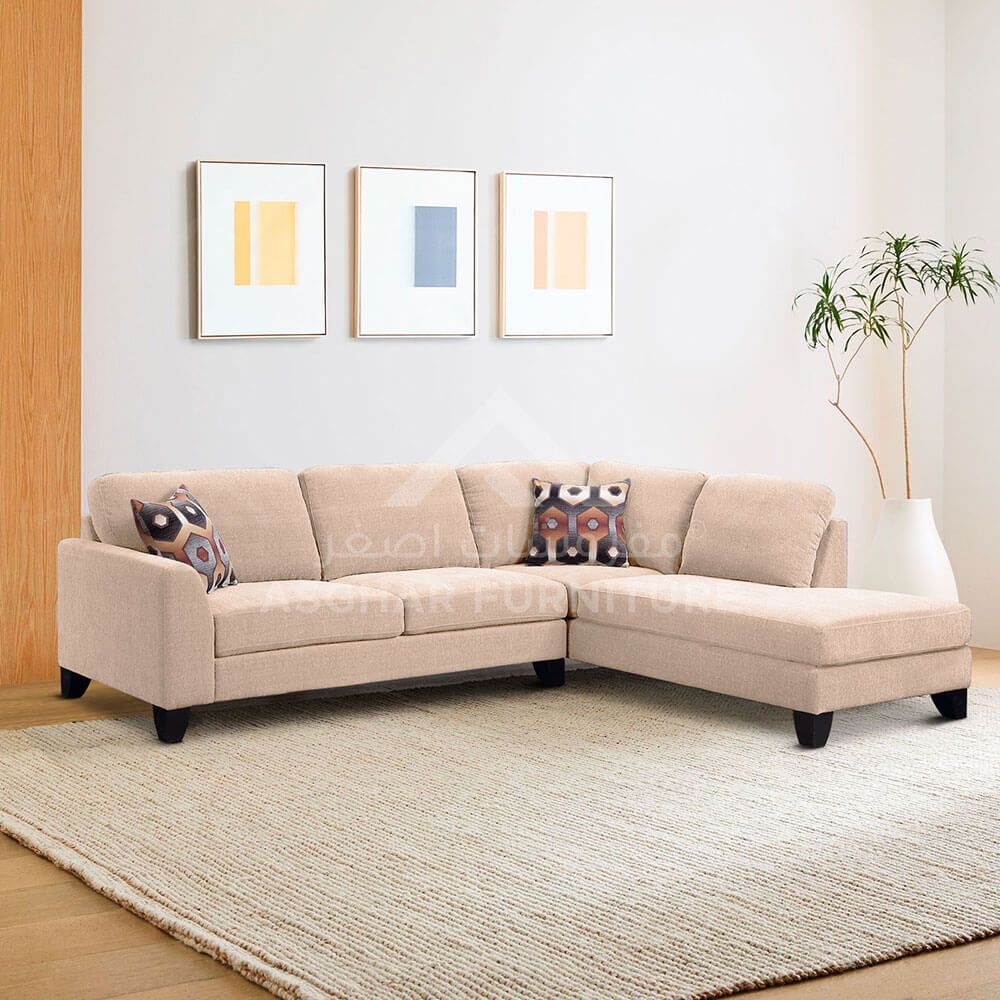 Cozy Sectional Sofa – Asghar Furniture: Shop Online Home Furniture Across  Uae – Dubai, Abu Dhabi, Al Ain, Fujairah, Ras Al Khaimah, Ajman, Sharjah. Inside Beige L Shaped Sectional Sofas (Photo 15 of 15)