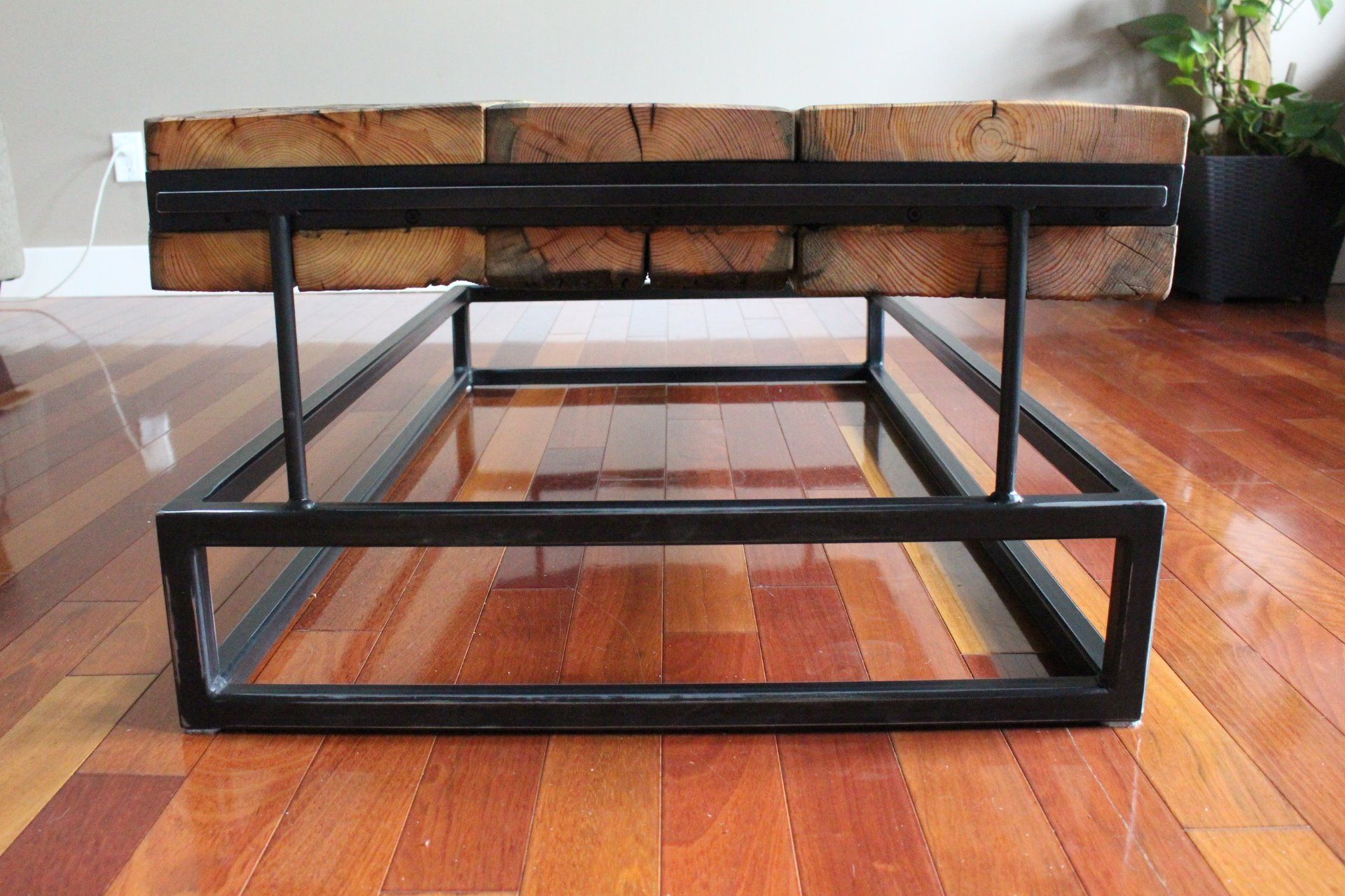 Custom Coffee Tables & Livingroom Furniture — Iron Hide Woodworks In Metal Side Tables For Living Spaces (View 7 of 15)