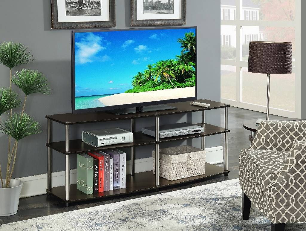 Designs2go 3 Tier 60" Tv Stand In Espresso – Convenience Concepts 131060es Within Tier Stands For Tvs (Photo 15 of 15)