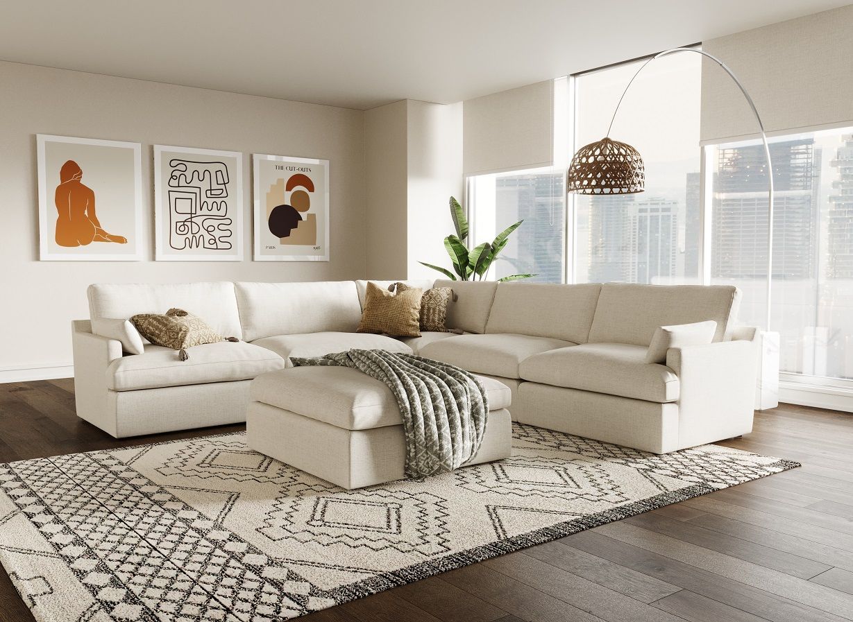 Divani Casa Danica – Modern Grey Sectional Sofa Within Sofas In Beige (Photo 10 of 15)