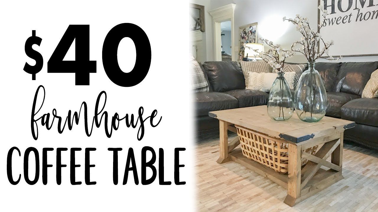 Diy 8 Board Farmhouse Coffee Table – Youtube Throughout Modern Farmhouse Coffee Table Sets (View 15 of 15)