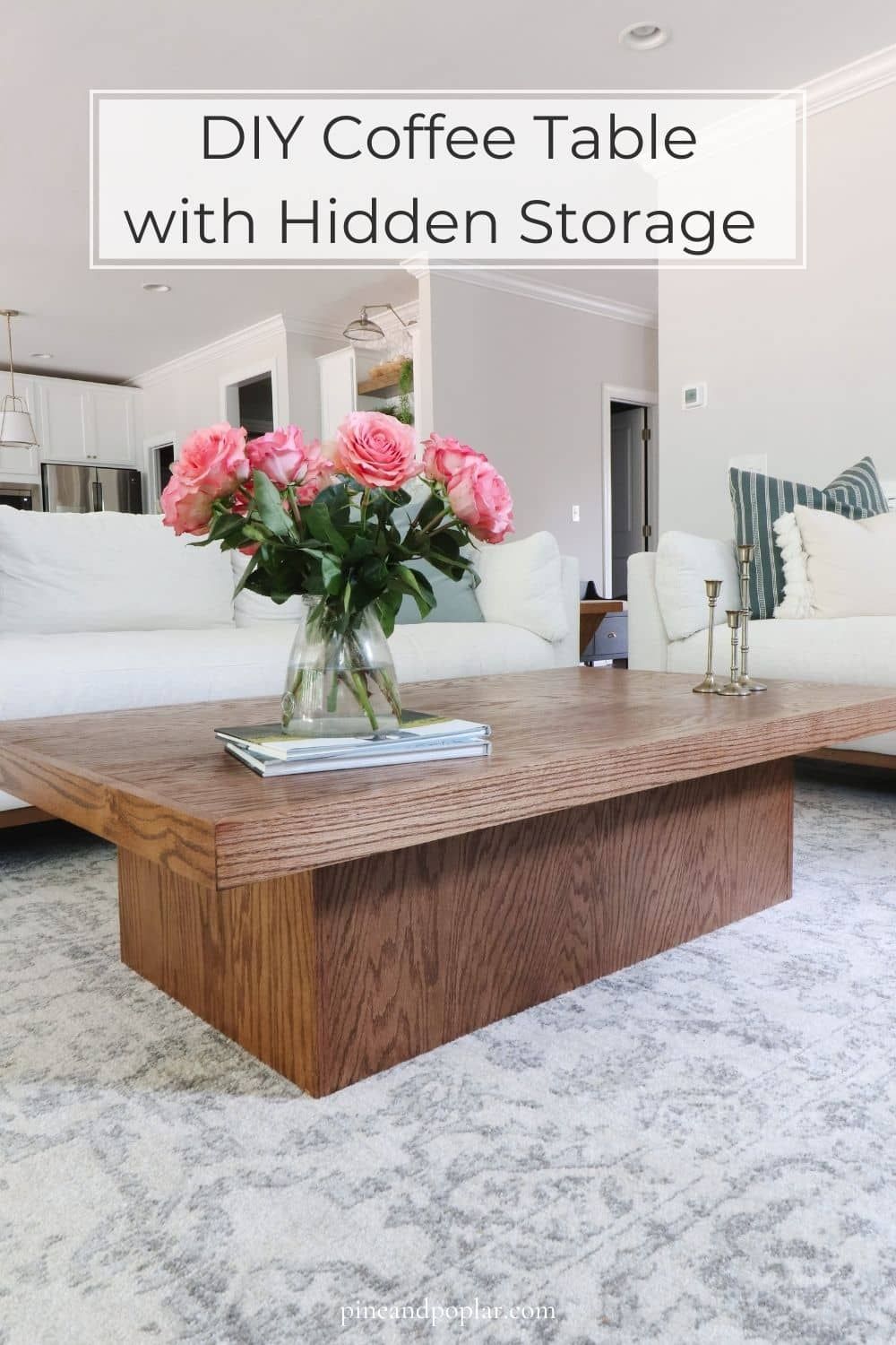 Diy Coffee Table With Storage – Pine And Poplar Intended For Coffee Tables With Hidden Compartments (View 13 of 15)