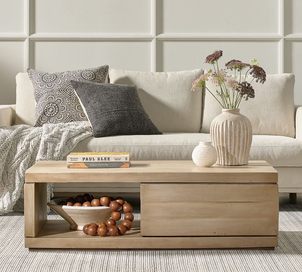 Dupree Rectangular Storage Coffee Table | Pottery Barn Inside Outdoor Coffee Tables With Storage (View 12 of 15)