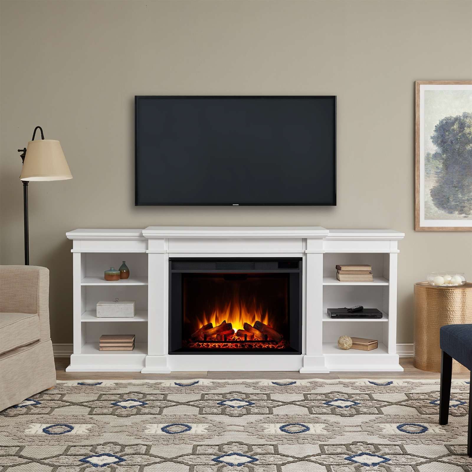 Eliot Grand Electric Fireplace Media Console – Real Flame® Pertaining To Electric Fireplace Tv Stands (View 10 of 15)